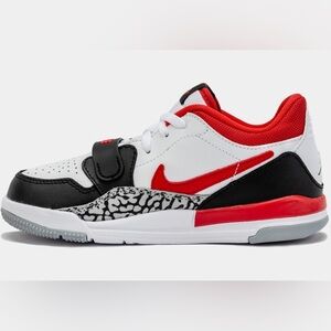 Nike Air Jordan Legacy 312 Low Fire White, Red, and Black Sneakers